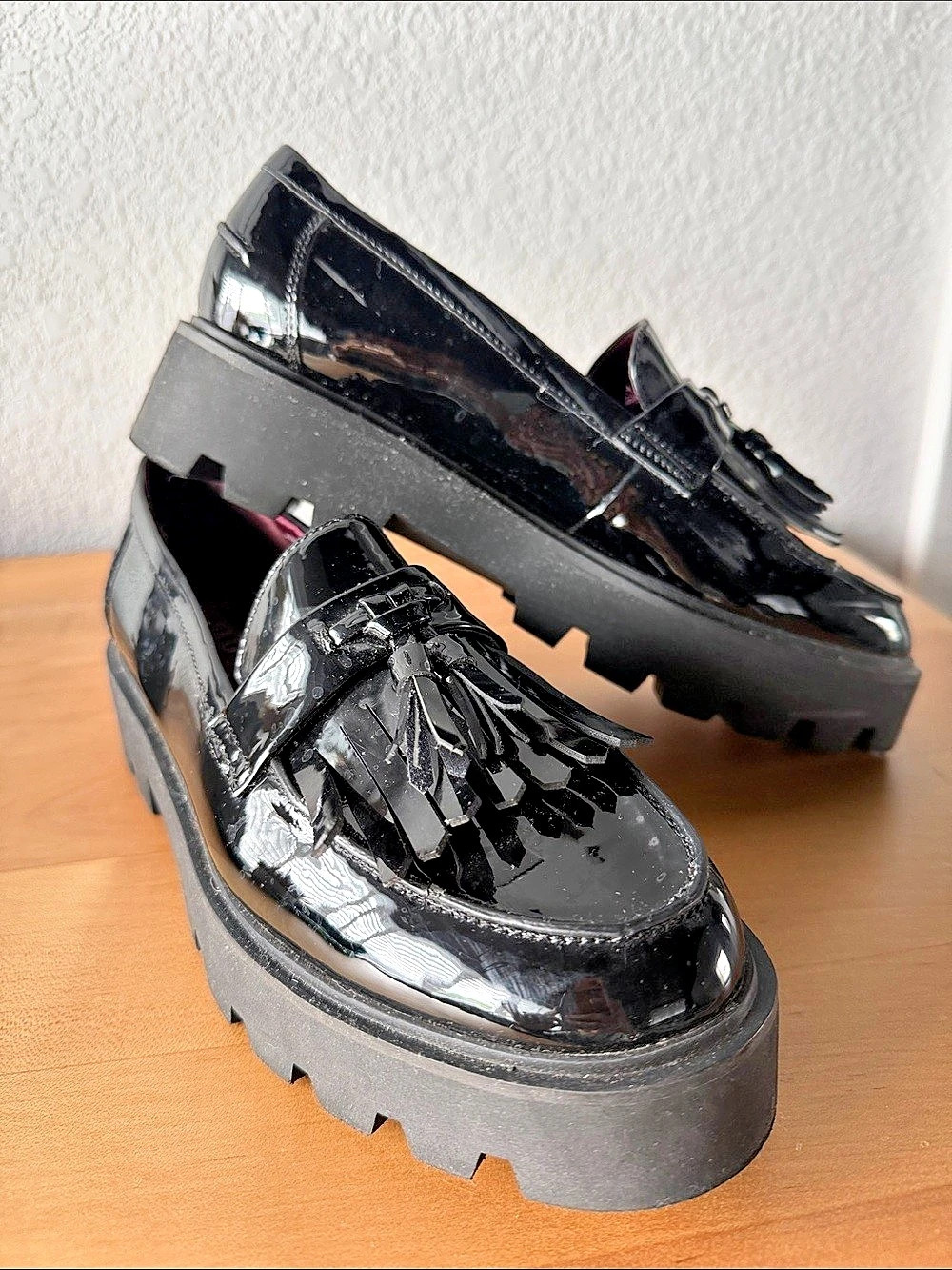 Franco Sarto Carolynn Tassel Lug Sole Loafer Black